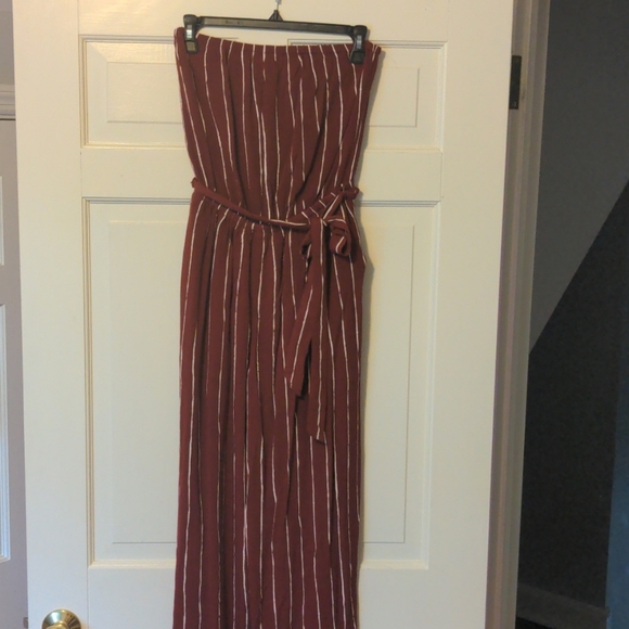 Abercrombie and Fitch strapless striped jumpsuit - Picture 1 of 3